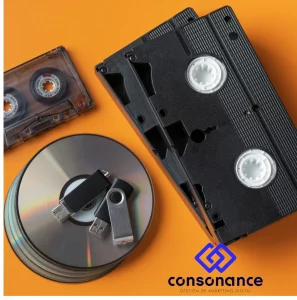 Proceso de digitalización de cintas a formato digital en computadora